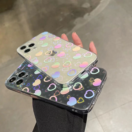 FLASHYPE™ Filled Hearts - Premium Glittery Phone Case