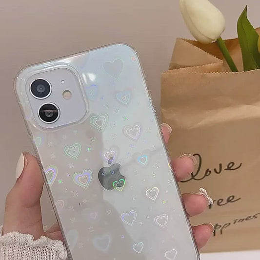 FLASHYPE™ Hearts - Premium Glittery Phone Case