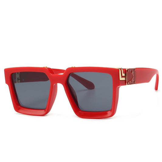 Shield Square Red Sunglasses