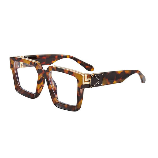 Shield Square Leopard Sunglasses