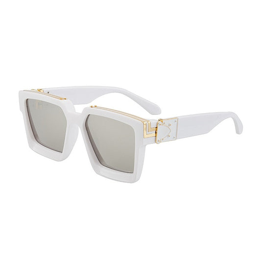 Shield Square White Sunglasses