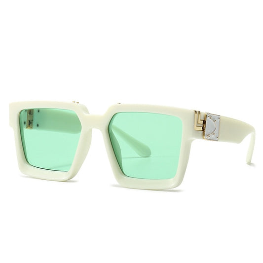 Shield Square Green Sunglasses