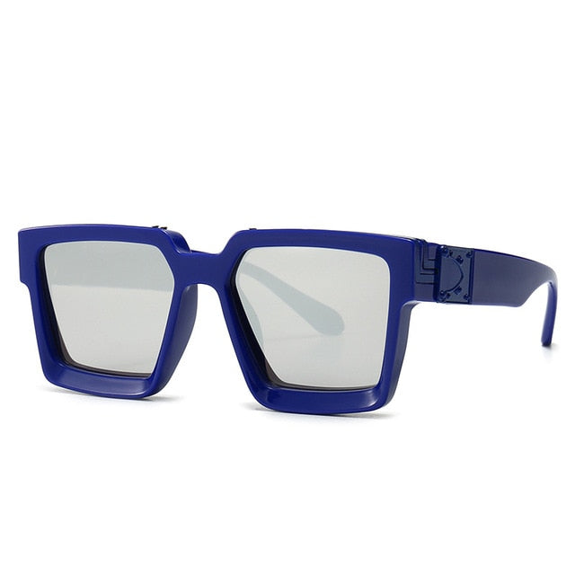 Shield Square Blue Sunglasses