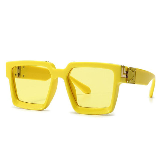 Shield Square Yellow Sunglasses
